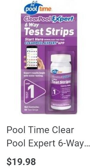 Pool Time Clear Pool Expert 6-Way Test Strips Strips 1 Pack-50 Strips