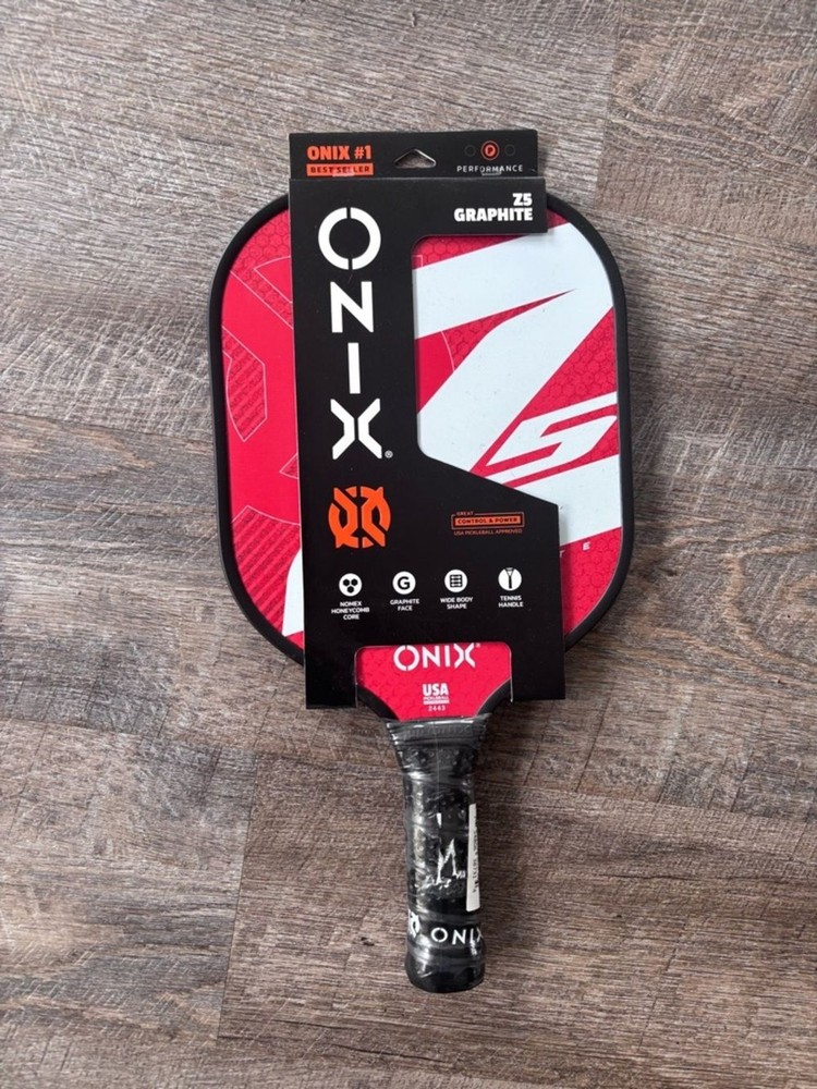New!! ONIX Z5 Graphite Pickleball Paddle - Red & White