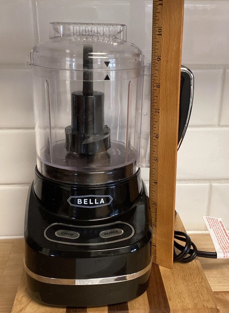 Bella 3 Cup Mini Food Chopper Processor Chop Purée Black