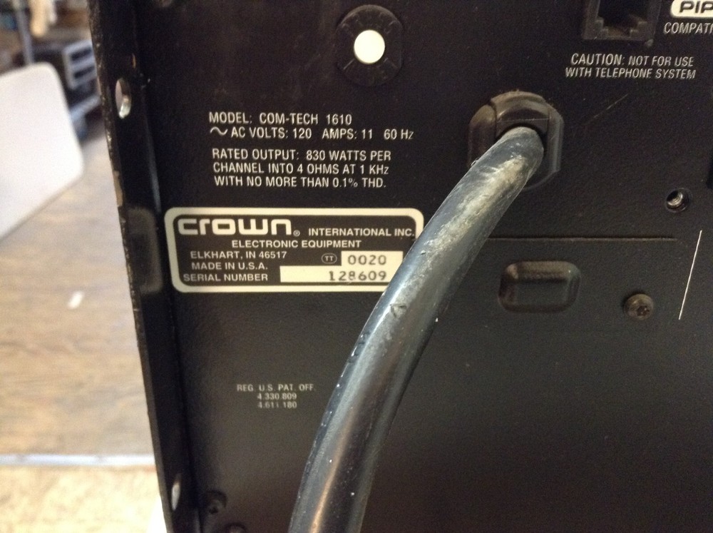 Crown Com-Tech 1610 2-Channel Power Amplifier