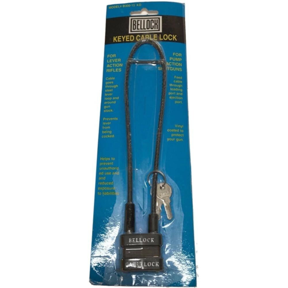 NEW Keyed Cable Lock (Bellock) 15" Rifle or Shotgun
