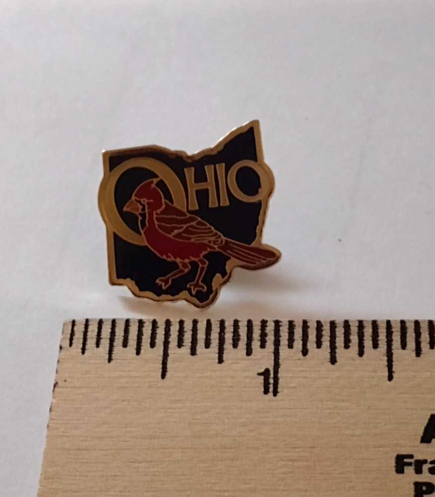 Ohio State Red Cardinal Bird Tack Pin