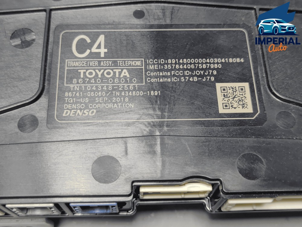 2018-2019 Toyota Camry Telephone Transceiver Communication Module & Bracket OEM