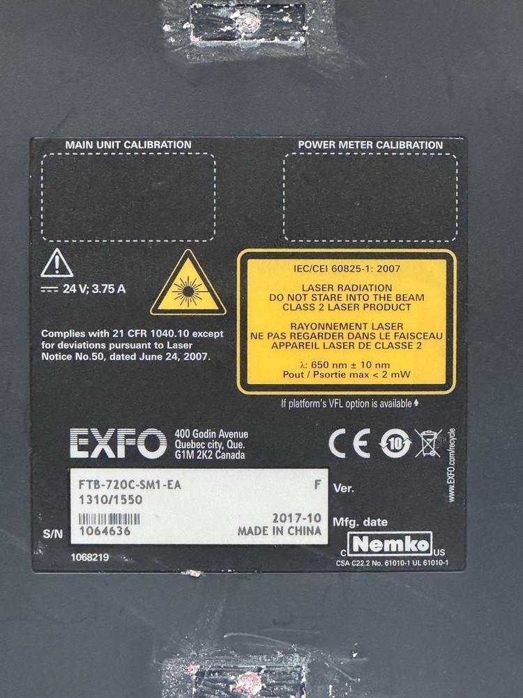Exfo FTB-720C-SM1-EA 1310/1550 SM IOLM OTDR Module Only