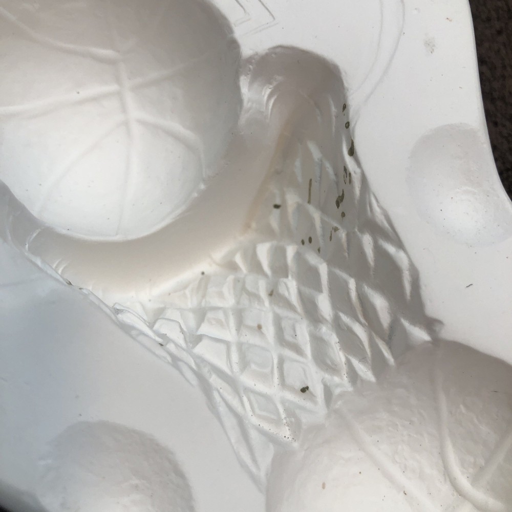 Vtg 1995 Ceramic Slip Casting Mold - Tower Stack of Basketballs Net Backboard