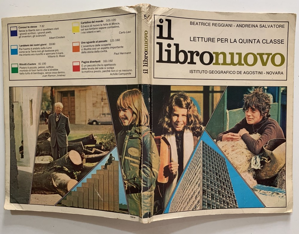 READINGS FIFTH CLASS IL LIBRONUOVO DE AGOSTINI 1983 ELEMENTARY SCHOOL BOOK