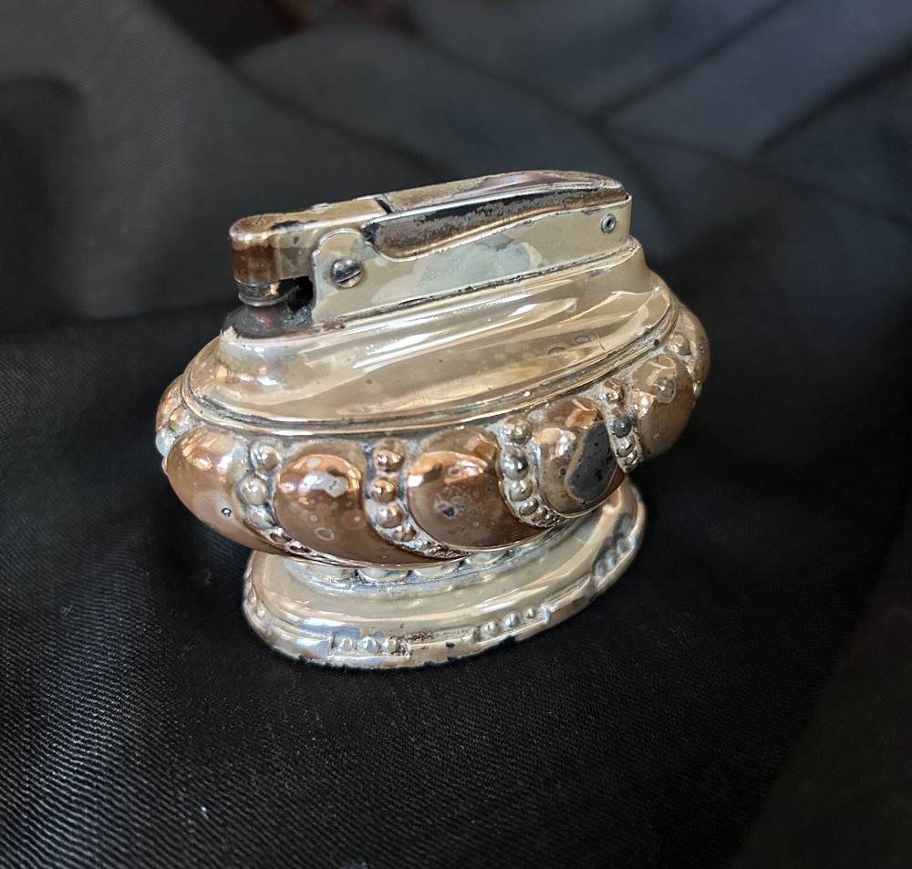 Vintage Ronson Crown Silver Plated Table Lighter - NOT WORKING