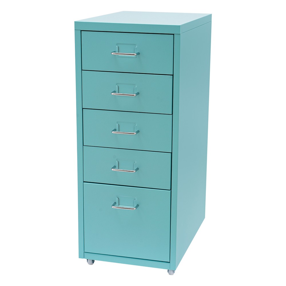 5 Drawers Tool Cart Workshop Rolling Tool Chest Storage Cabinet w/Lock & Key