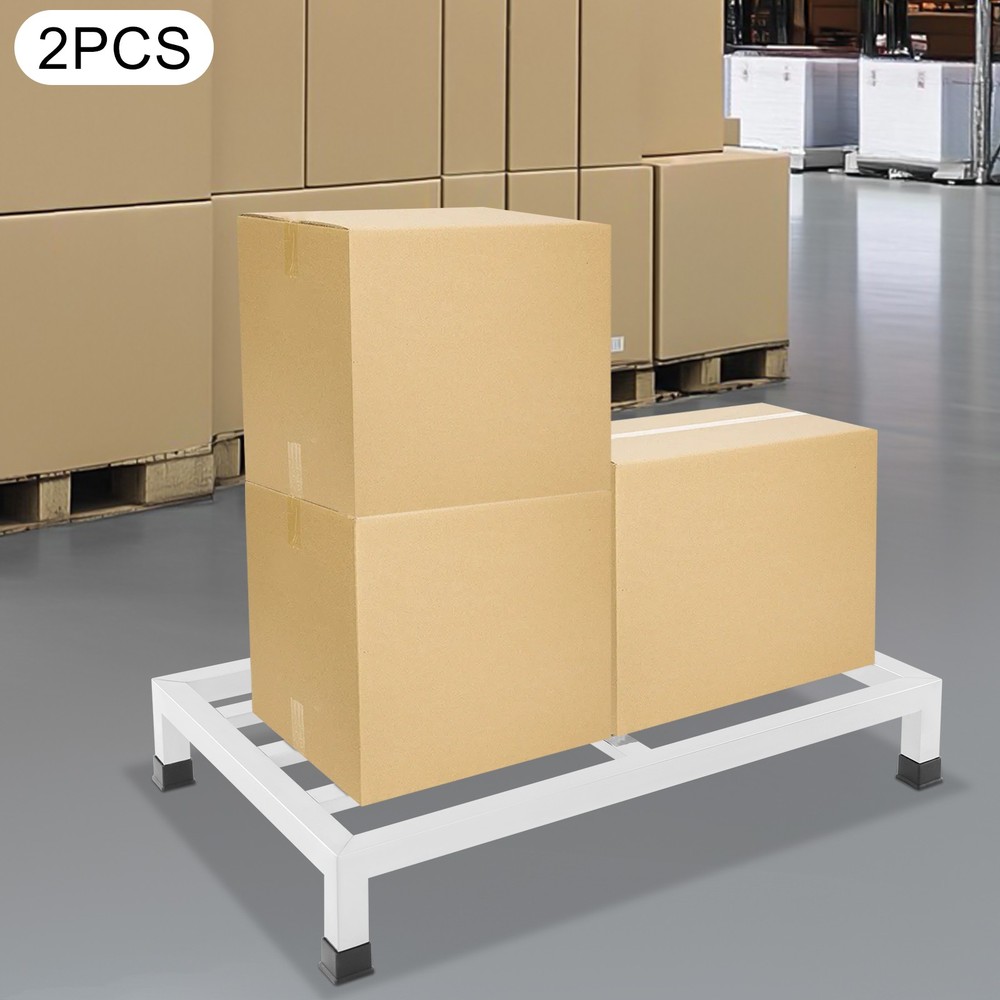 2 Pack Stainless Steel Dunnage Racks - Heavy-Duty Storage Solution