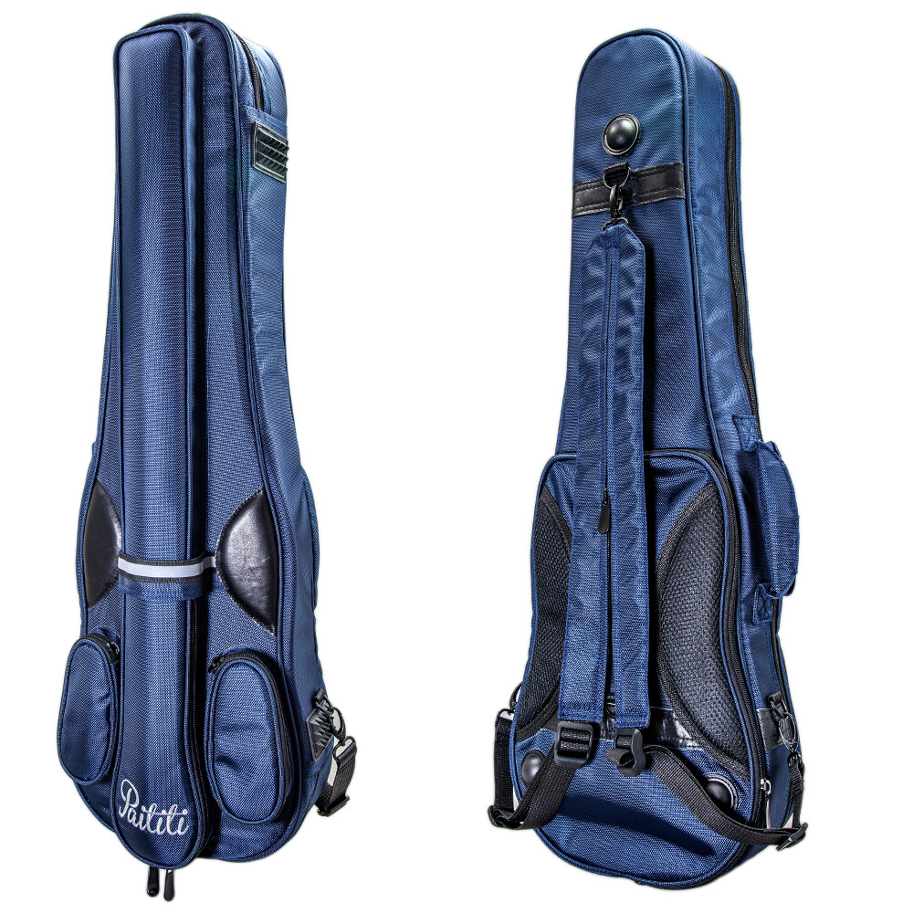 PAITITI Triangular Full Size Violin Soft Bag Lightweight Backpackable Navy Color