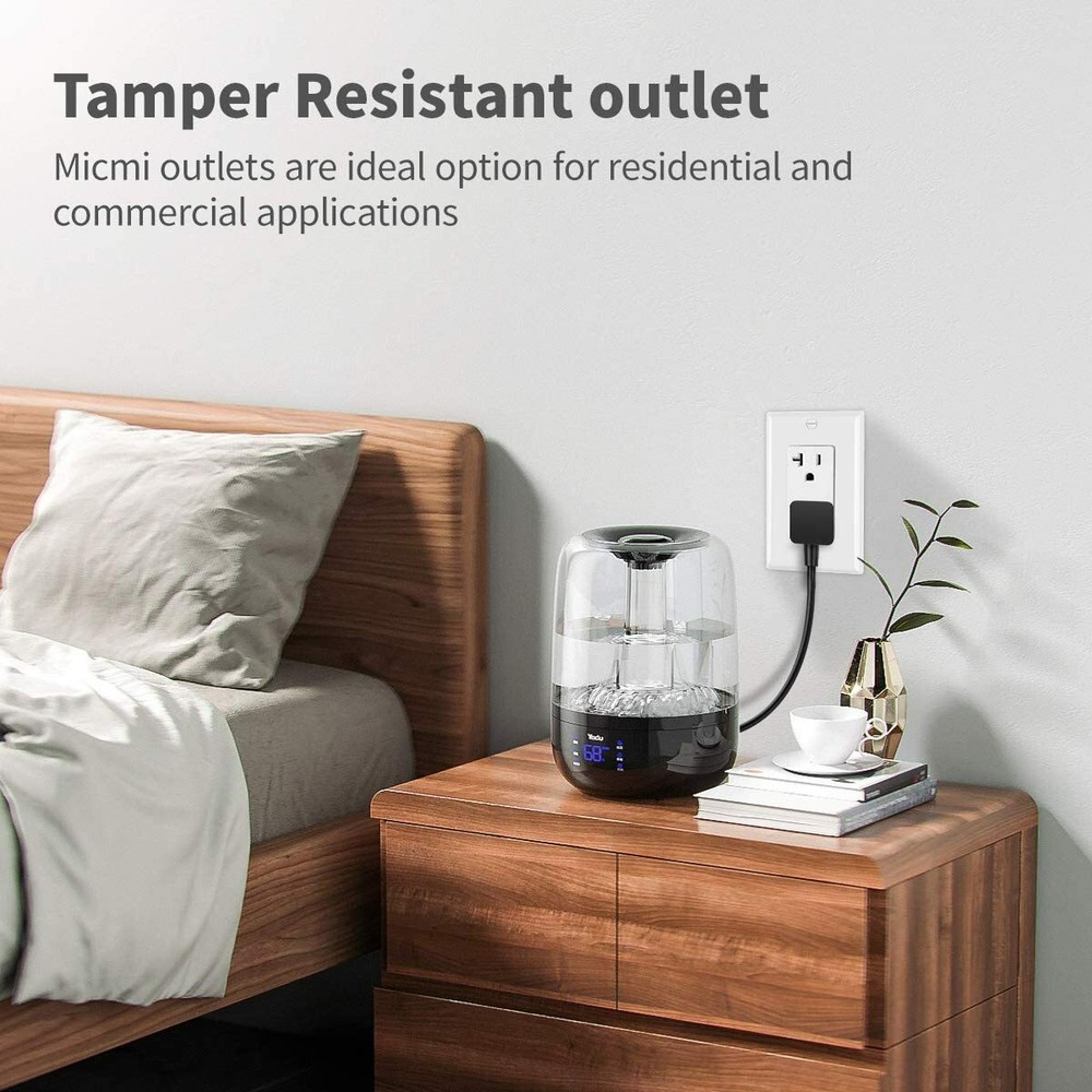 Outlet Socket, Decora Duplex Receptacle, 20A TR outlet with wallplates 10pack