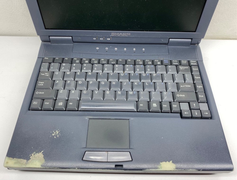 Vintage SHARP PC-9820T Personal Notebook Computer Retro Laptop CPU LOT Manuals