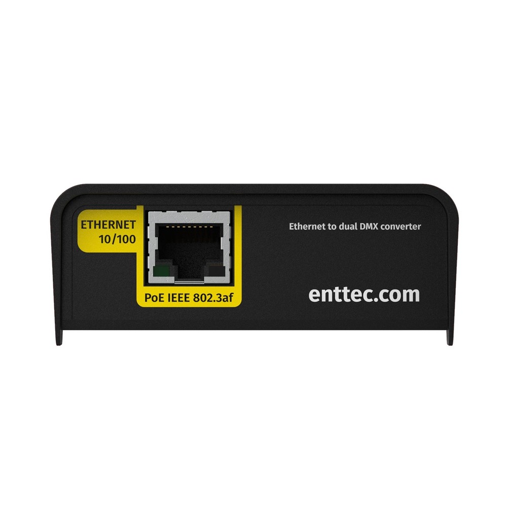 Enttec Ethergate 71030, 2U DIN Rail Ethernet to Dual DMX / RDM (Open Box)