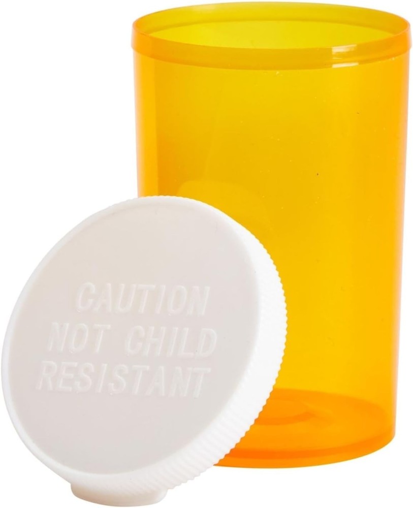Empty Pill Bottles with Caps - Easy-Open Plastic Vials with Caps - Compact Tr...