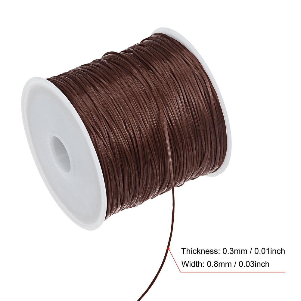 Elastic Cord DIY Making Stretchy String Craft Wire, Red Brown, 3 Rolls