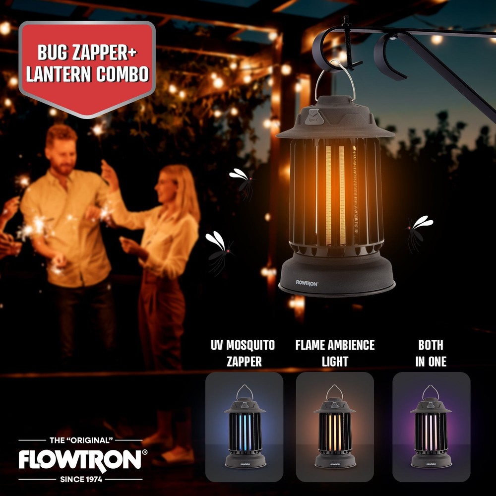 Flowtron Bug Zapper, 2150 Sq Ft Bug Zapper w/Camping Lantern