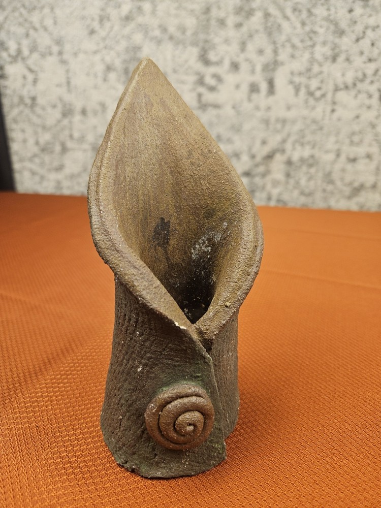 Cara Wrap Pottery Vase, Signed 7" Tall