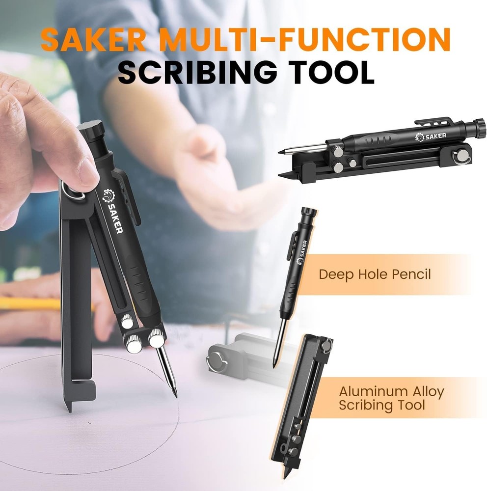 Versatile 5.5-Inch Multi-Function Scribing Tool for Precision Woodworking