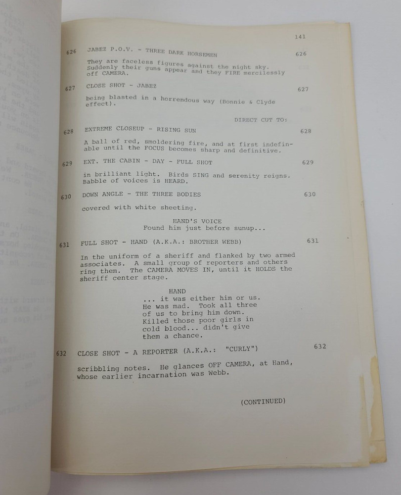 IN THE SPIDER'S WEB / Tom McGowan 1970's Unproduced Screenplay