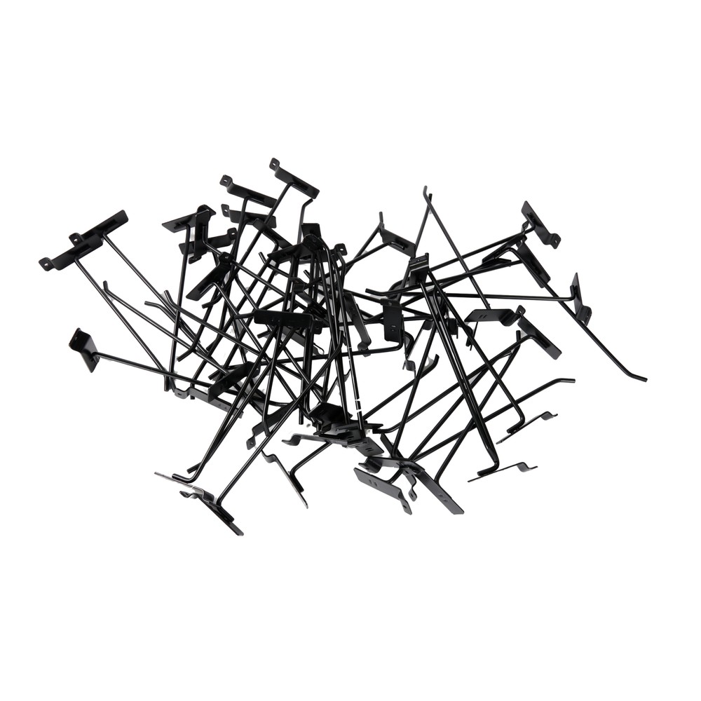 10 inch Black Peg Hook for Slatwall - 25 Count