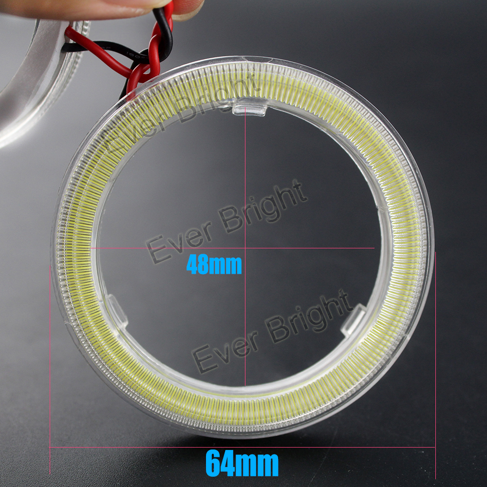 2Pcs 60MM 70MM 80MM 90MM 100MM 110MM 120MM Halo Rings COB Angel Eyes with Cover