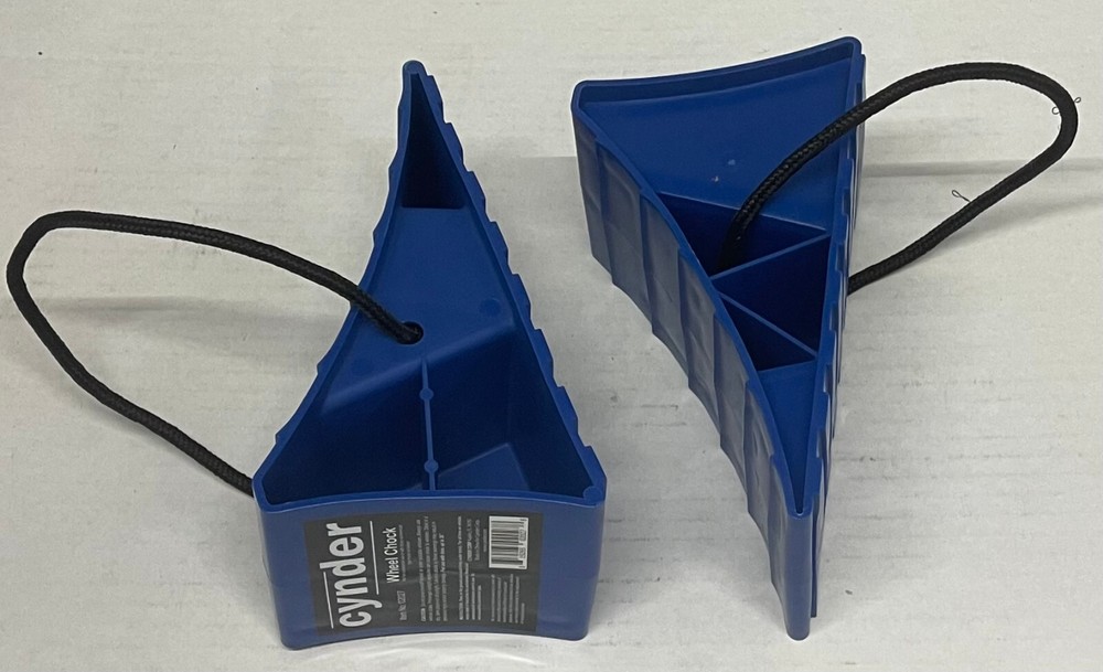 2 pack Heavy Duty Wheel Chock With Rope for RV Motor Home Trailer Truck