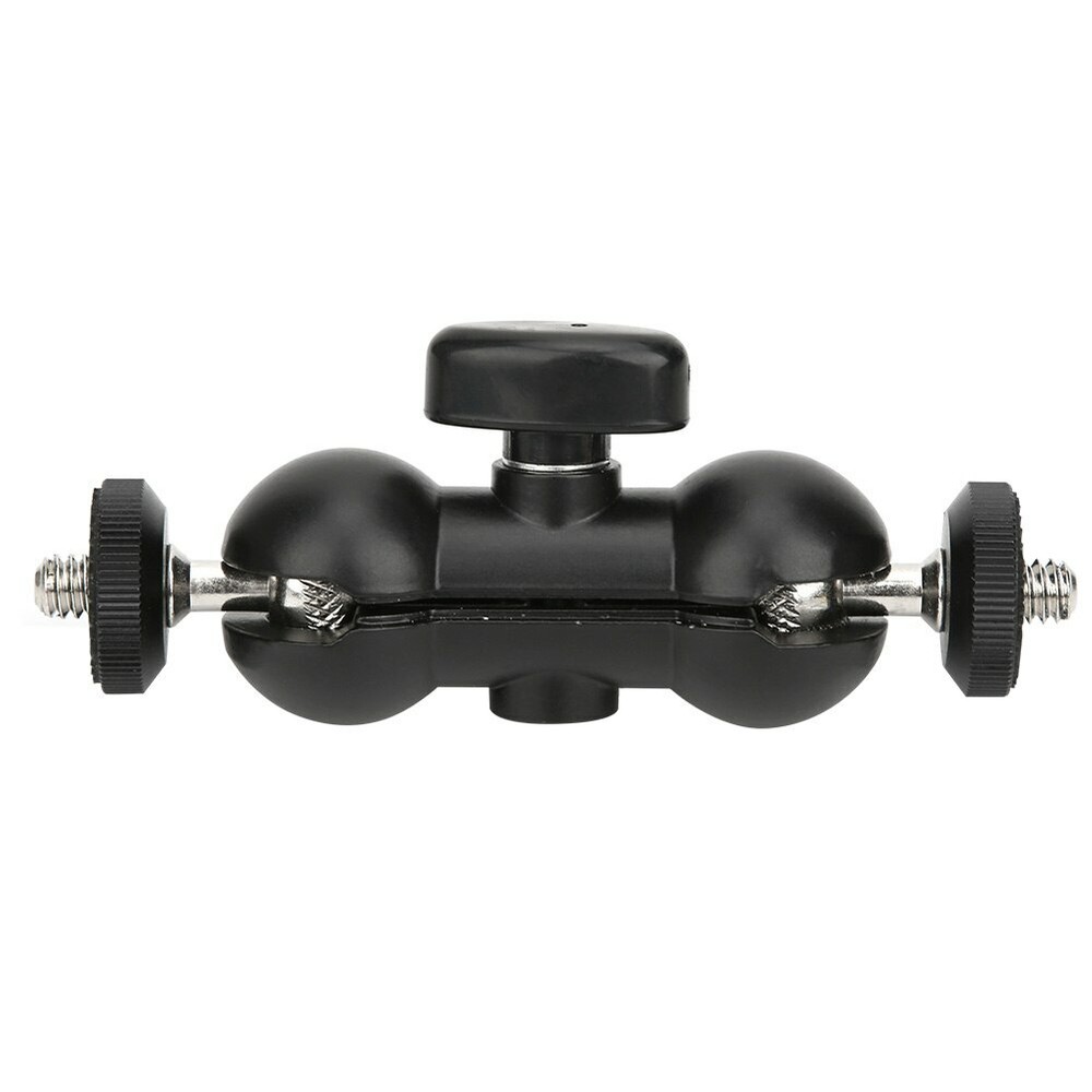 Multi-function Double Ball Head Shoe Mount Adapter Magic Arm 1/4" Screw