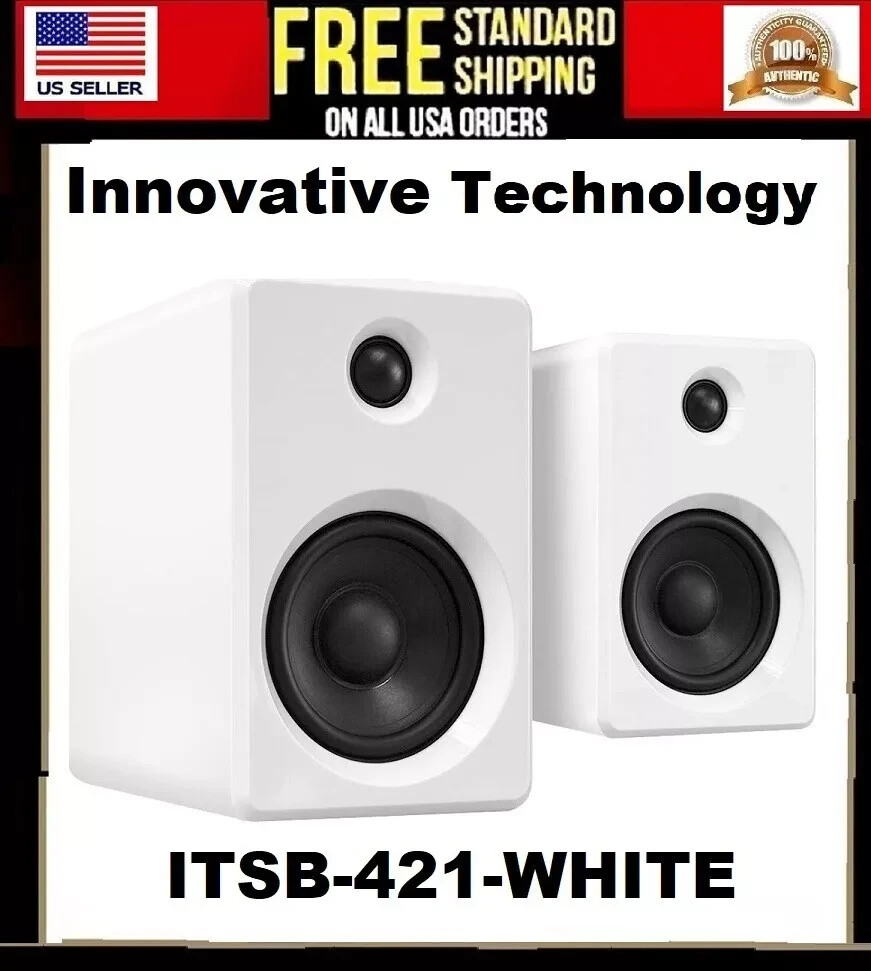 Innovative Technology - ITSB-421 Portable Bluetooth Speakers (2-Piece) - White