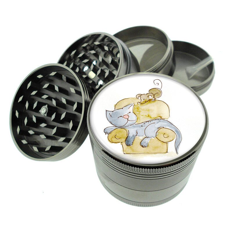 Cat Mouse D7 Titanium Grinder 4 Piece Magnetic Hand Mueller