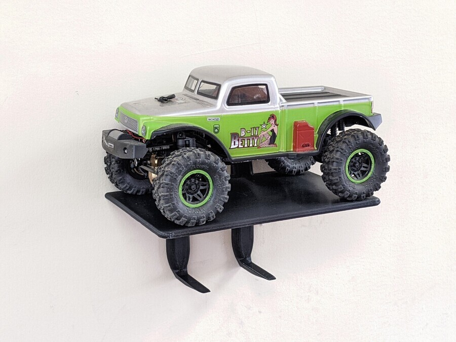 Wall Mount Display Stand + Transmitter Holder for Axial SCX24 1/24 Micro Crawler