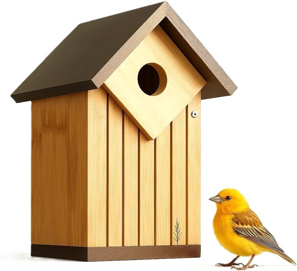 Large Hard Bamboo Bluebird Houses for Outside Solid Material Construction