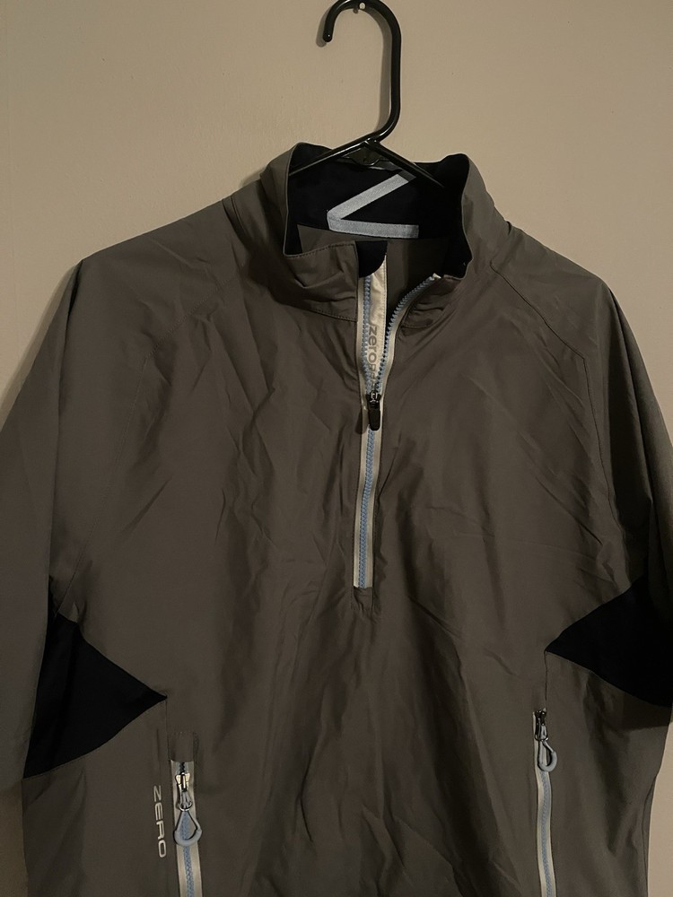 Zero Restriction Golf Short Sleeve 1/2 Half Zip Pullover Rain Jacket - Men's M