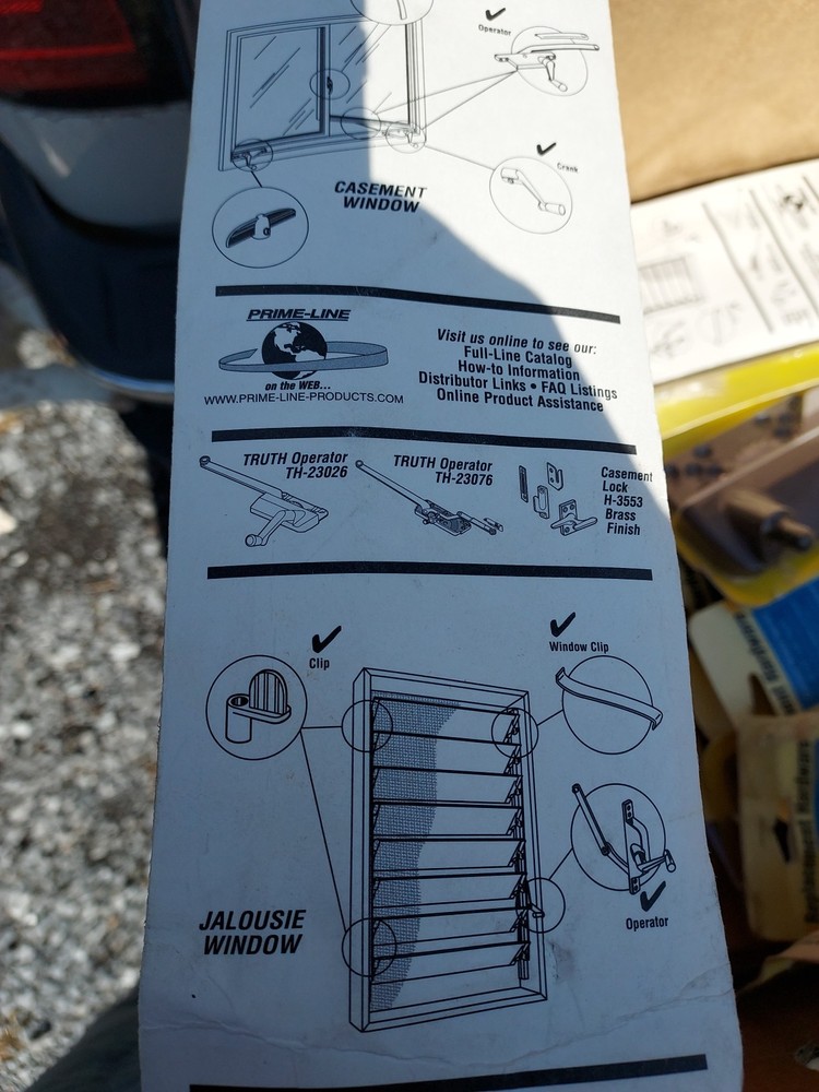 2 Slide-Co Casement Window Operator 9 1/2" Left Hand