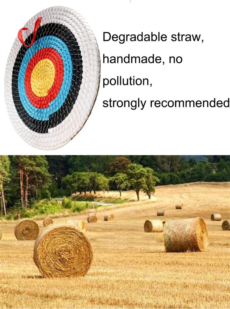 Archery Target - Backyard Straw Archery Target for Recurve Compound or Longbo...