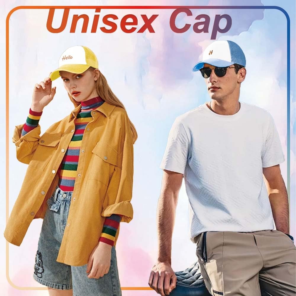 ZH 12pk Sublimation Trucker Hats Blank Mesh Baseball Cap Polyester