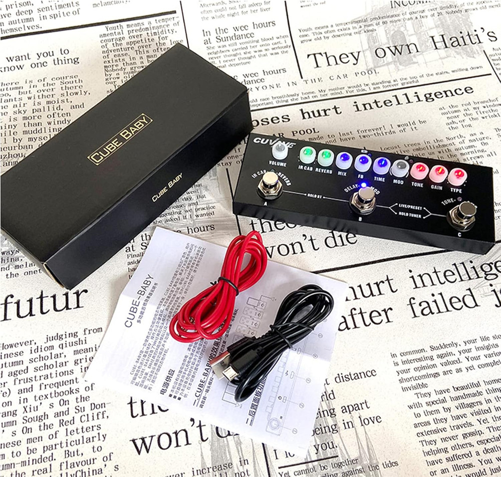 Multi Effects Guitar Pedal,Cube Baby Guitar Multi Effects Pedal Delay Chorus Pha