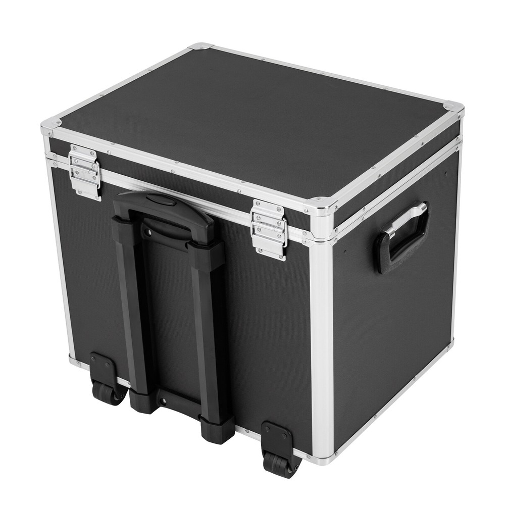 Aluminum Alloy Document Box File Organizer Rolling Locking Filing Storage Box