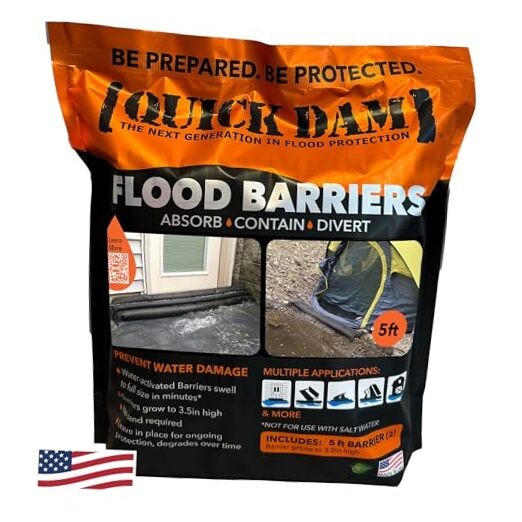 Water Activated Flood Barrier 5 Feet 2-Pack