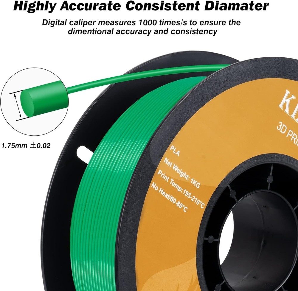PLA 3D Printer , Dimensional Accuracy +/- 0.02 mm, 1 kg Spool2.2lbs, 1.75 mm，...