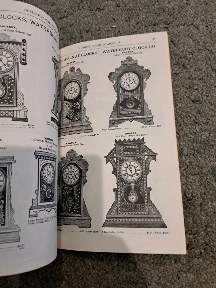 Antique Clock Catalog Facsimile Seth Thomas Ithaca Waterbury Gilbert etc.