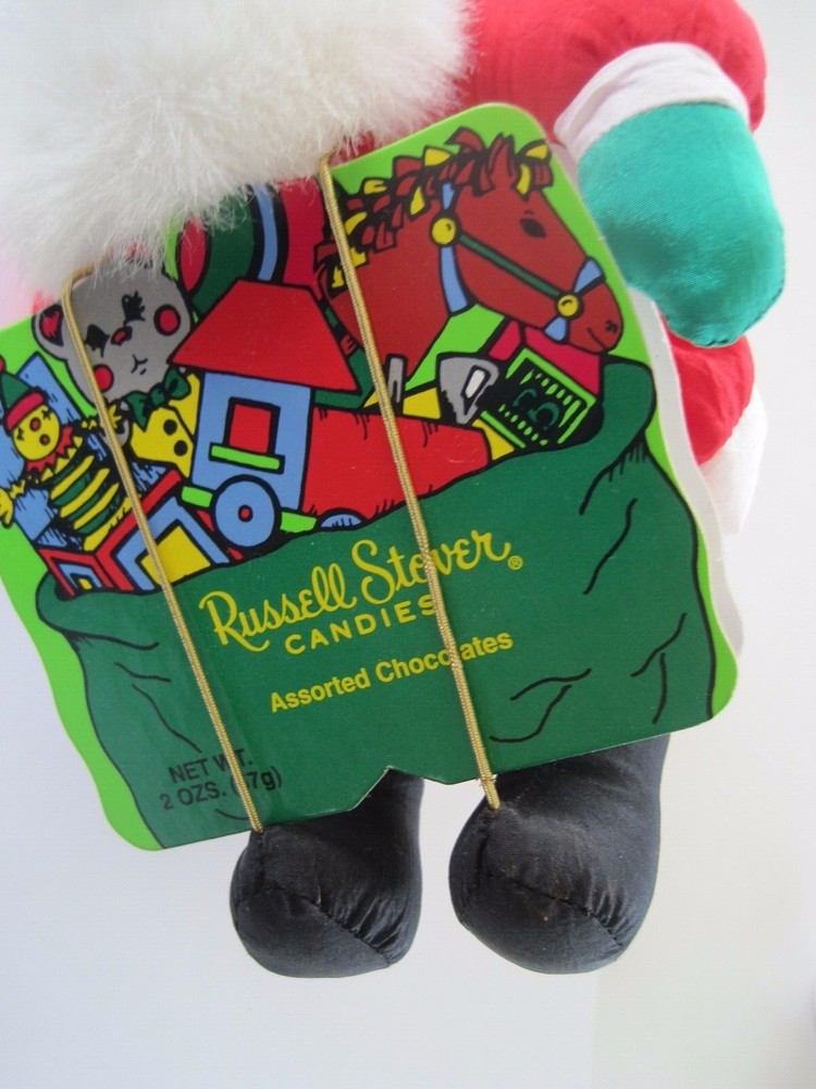 Russell Stover Chocolates Plush Santa 9"