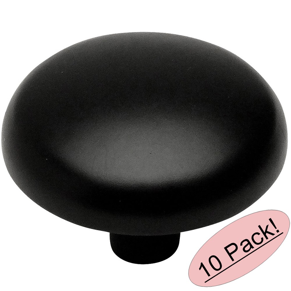 *10 Pack* Cosmas Cabinet Hardware Flat / Matte Black Knobs #1701FB