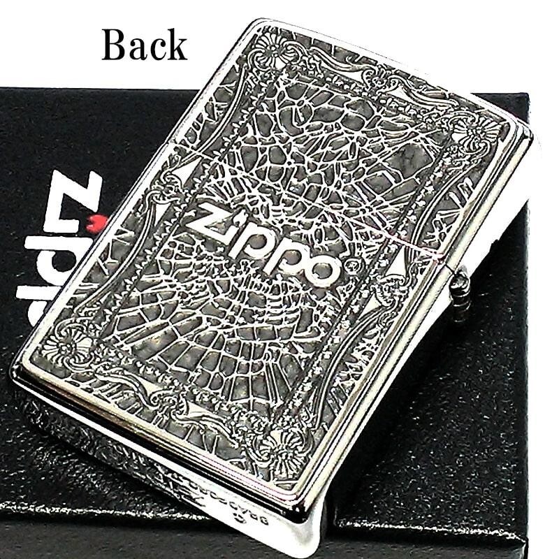 Zippo Oil Lighter Angel Cross Silver 2 Sided Processing Regular Case Japan