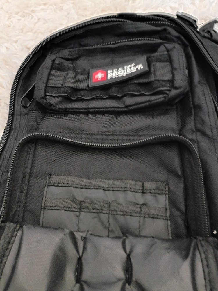 Black Canvas Tactical Backpack Medium Size