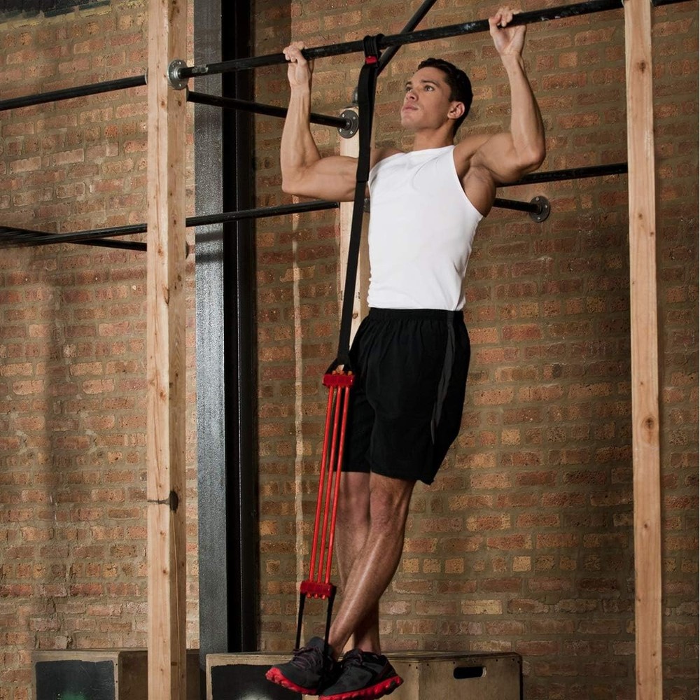 Lifeline Pull Up Revolution Assistance System to Improve Arm, One Size, Red