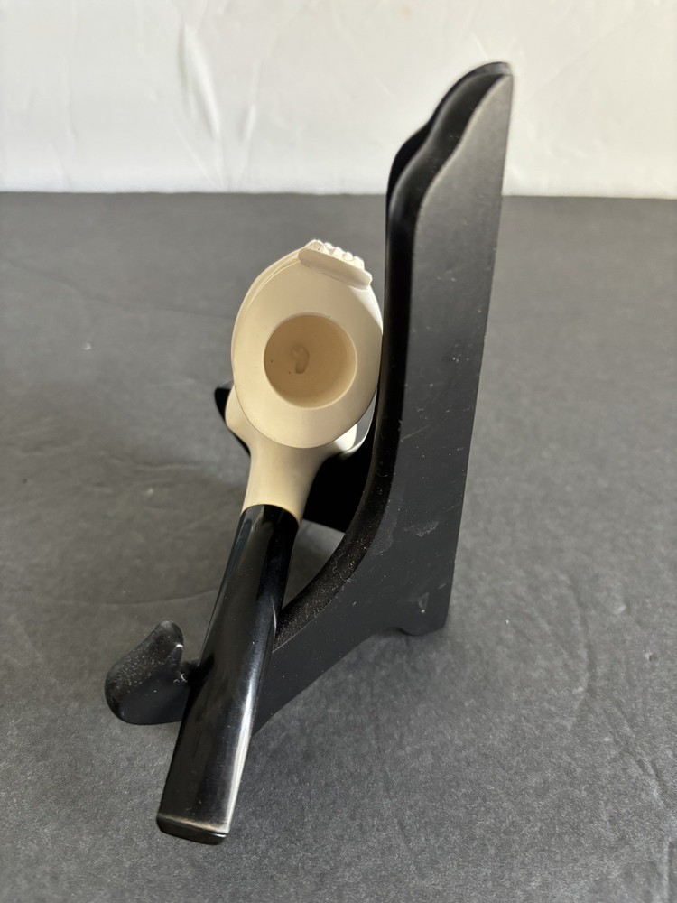Meerschaum Sultan Head Pipe White and Black