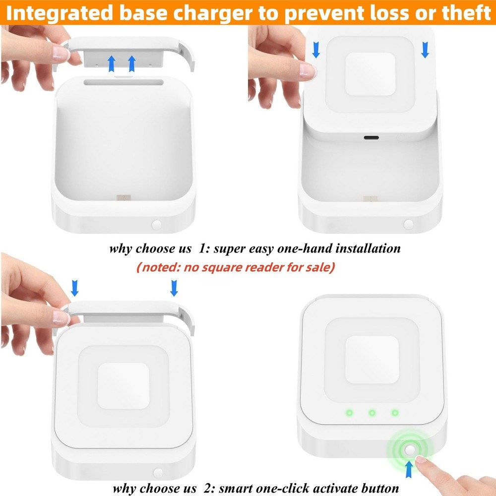 Square Dock for Reader 2nd Generation, Holder Stand White
