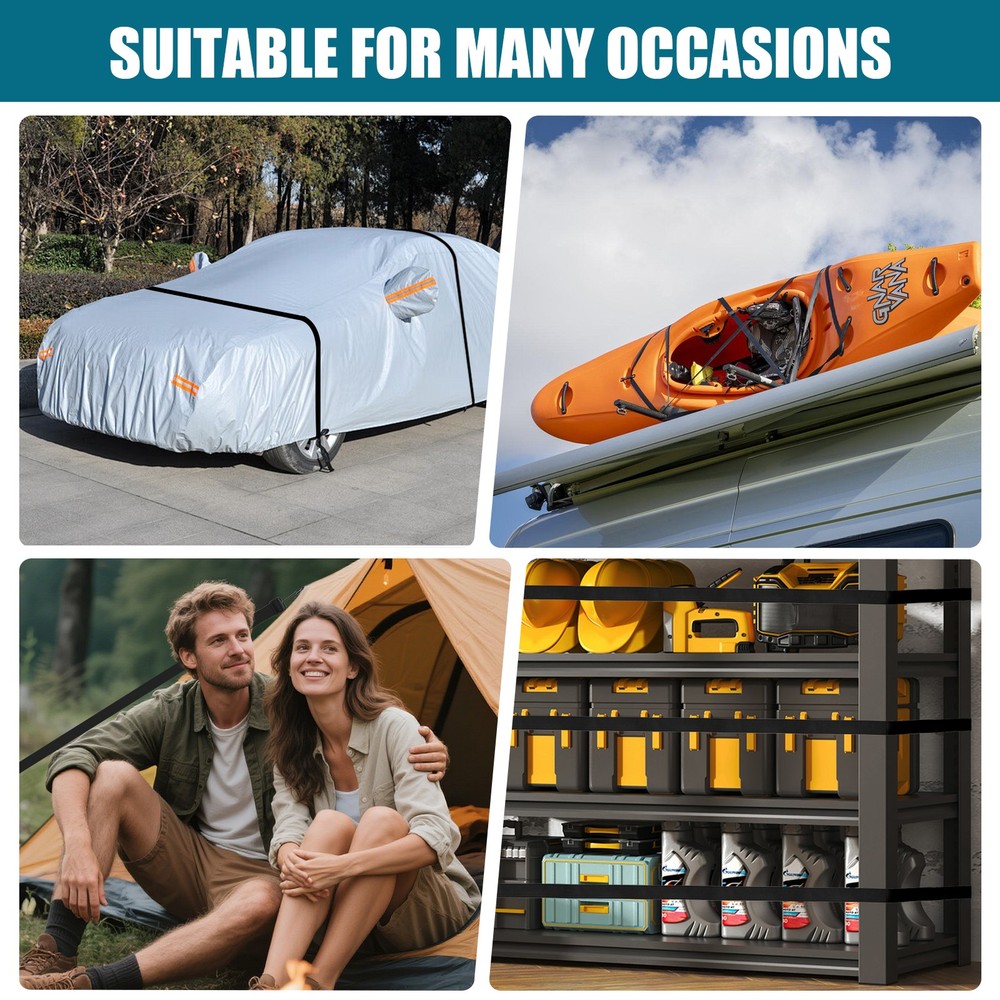 Car Boat Cover Tie-Down Gust Strap Wind Protector Resistant Universal Windproof