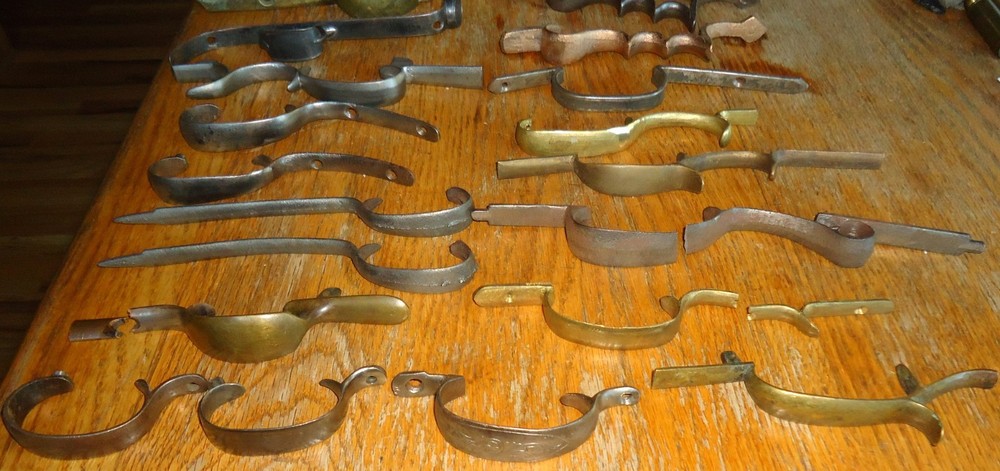 Muzzleloader Trigger Guards, Brass and Iron Mixed Lot, Jaeger, Shotgun, Hawken