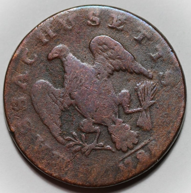 1788 Massachusetts Colonial Copper Cent